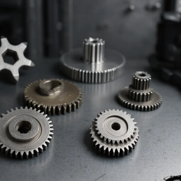 Gear set on machinist workbench